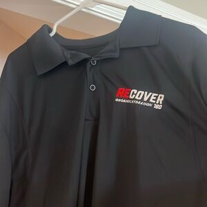 Black polo - Recover organic hydration 180. Size XXL